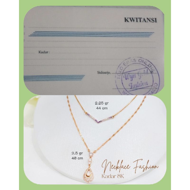 

kwitansi angsuran kalung set liontin 2,5 8k