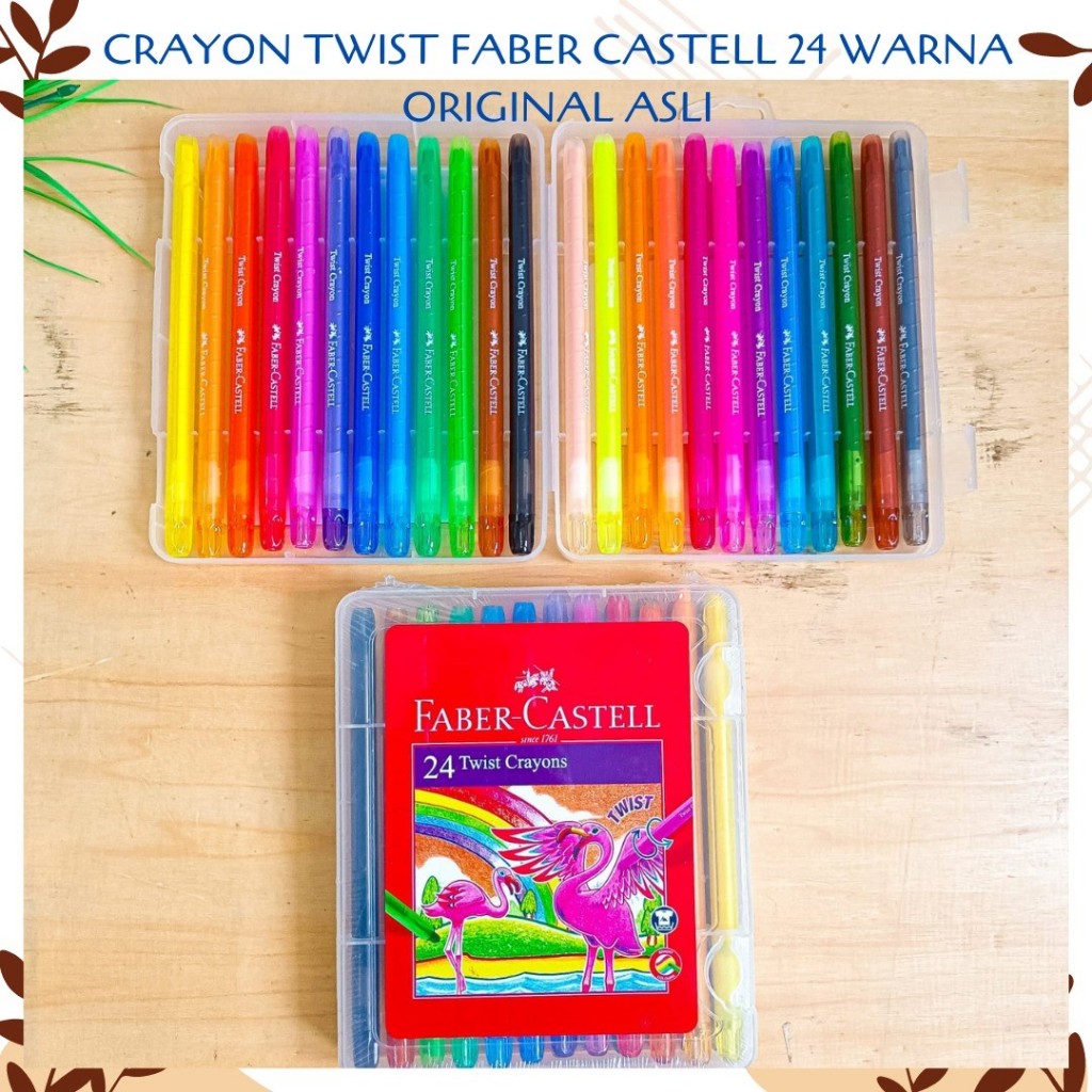 

CRAYON TWIST FABER CASTELL 24 WARNA ORIGINAL ASLI BISA DIPUTAR KRAYON ALAT TULIS KANTOR SEKOLAH MURAH TERMURAH COD
