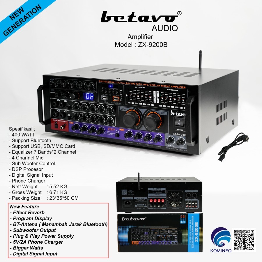 Amplifier Karaoke Betavo ZX 9200B