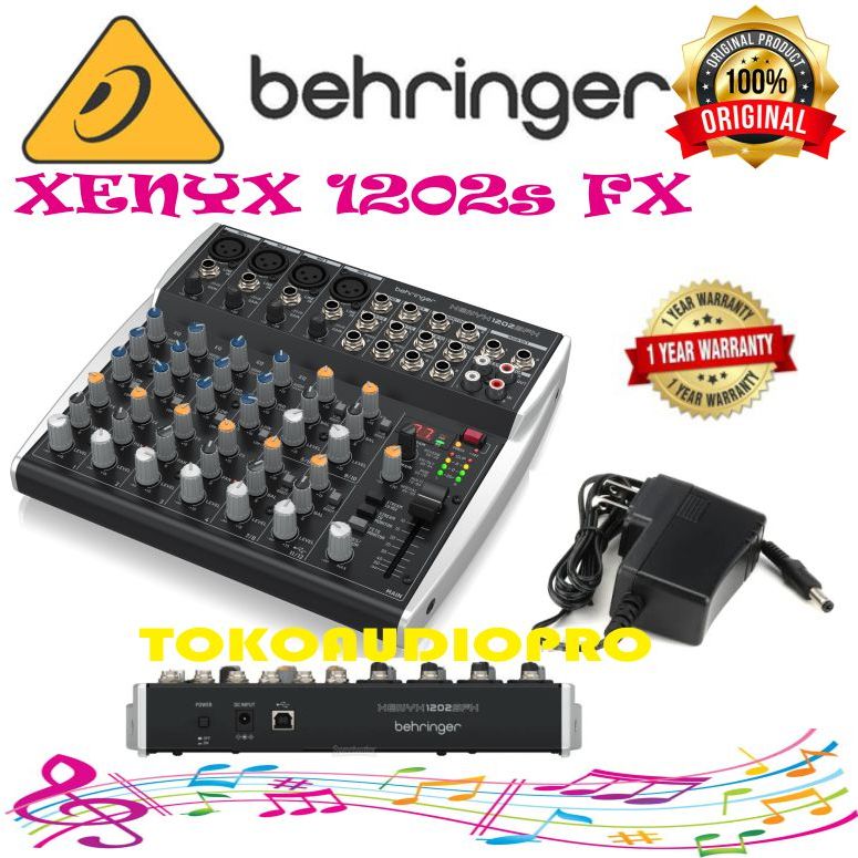Mixer Behringer Xenyx 1202SFX 12-channel Analog Streaming Mixer