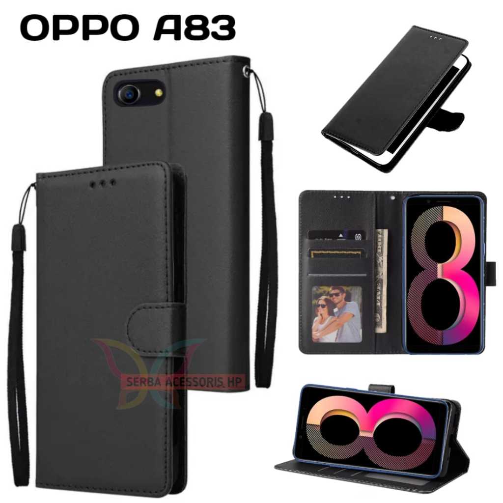 Case dompet OPPO A83 flip dompet kulit mewah sampul slot kartu