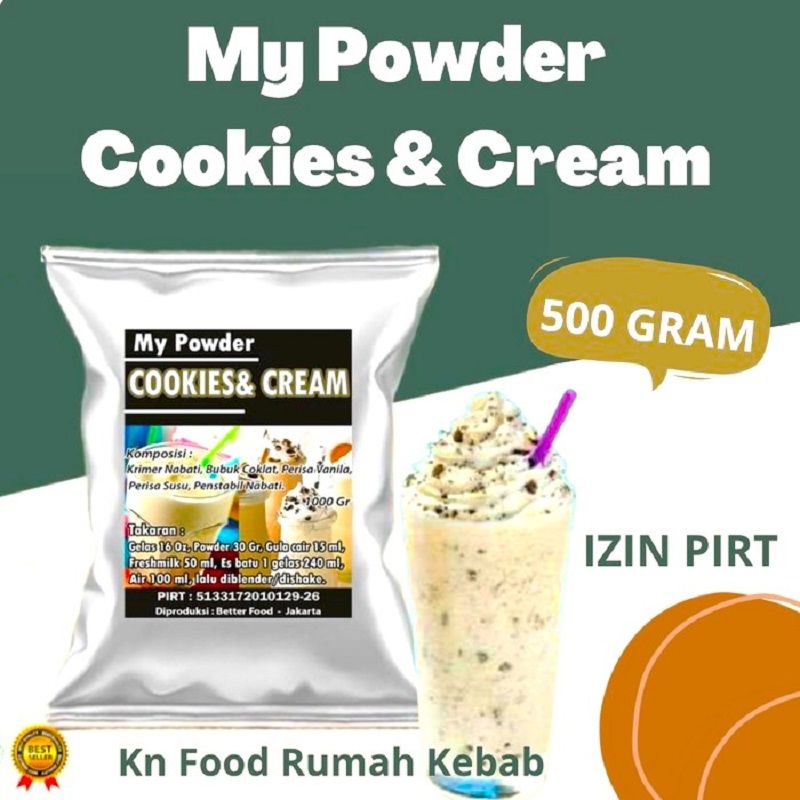 

Bubuk Minuman Rasa Cookies n Cream Bubble drink Powder drink 500gram