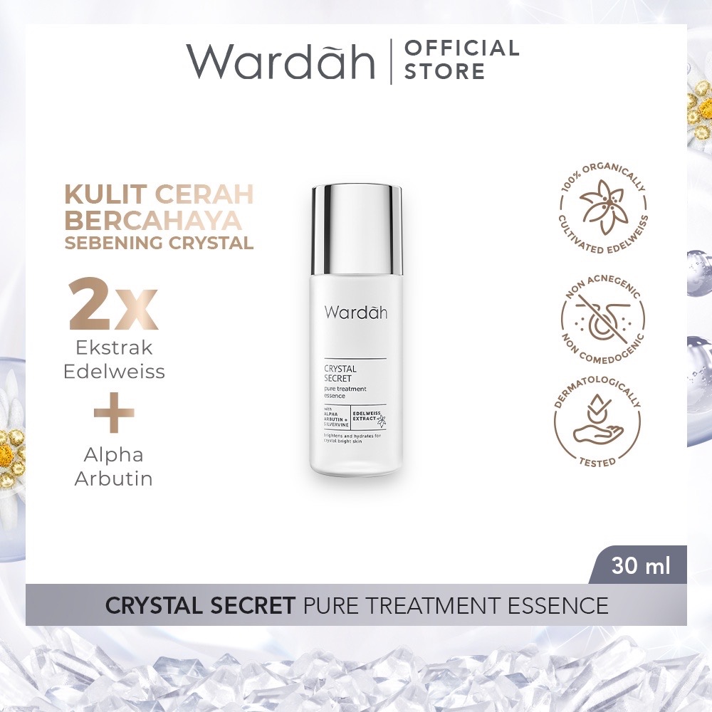 WARDAH Face Essence Indonesia / Pelembab Wajah / Crystal Secret / Lightening / Acnederm / C-Defense 