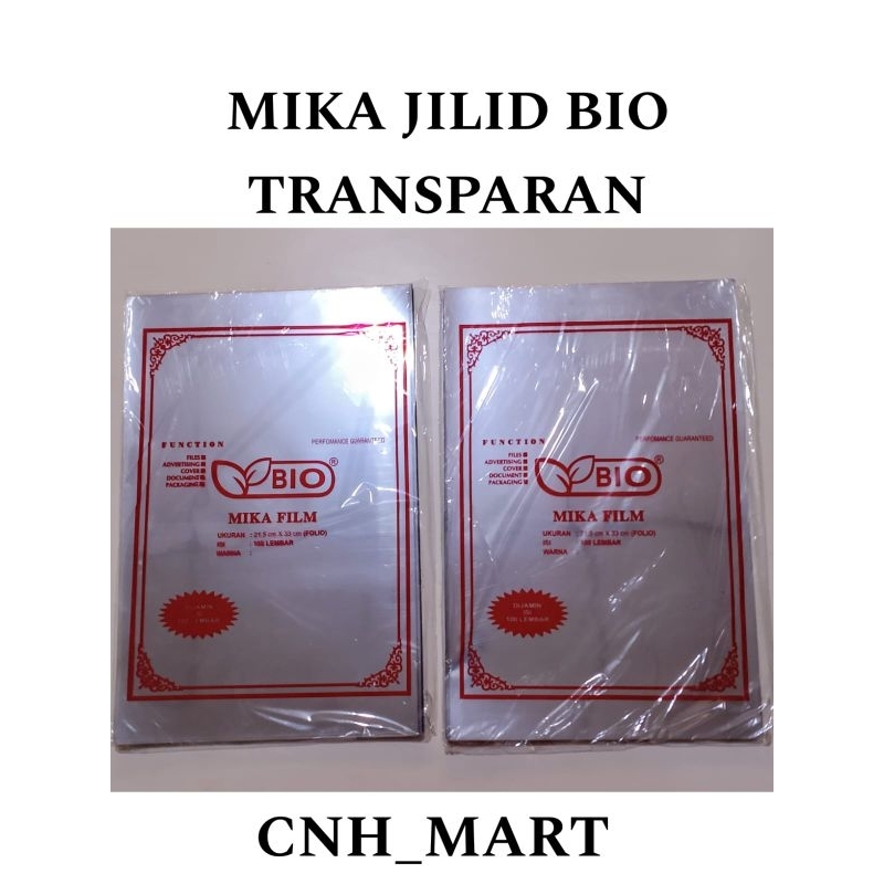 

1 Pak ( 100PCS) Plastik mika jilid transparan ukuran f 4 tebal 0.7 mm/ plastik mika/ mika jilid Bio