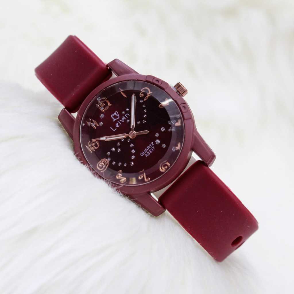 JAM TANGAN LEIVIN LV-A3337//JAM TANGAN FASHION STRAP RUBBER//JAM TANGAN WANITA TERBARU LEIVIN LV-A33