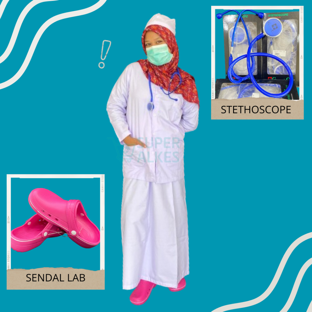 BAJU PERAWAT /SENDAL LAB /STETHOSCOPE