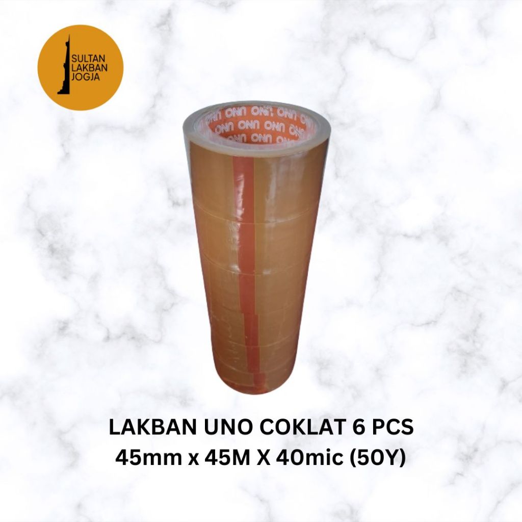 

LAKBAN COKLAT UNO 45mm x 45M x 40mic (50Y) 1 PACK