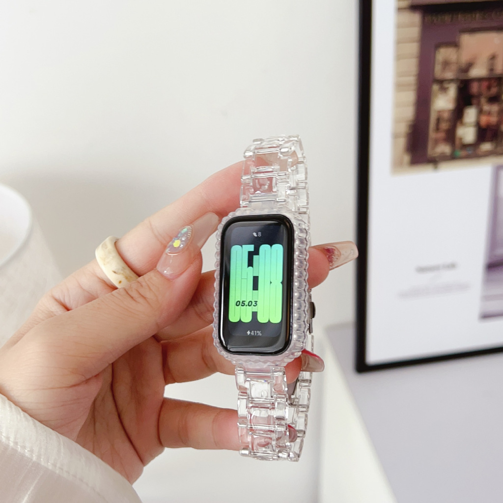 Tali✨2 in 1 Xiaomi band 8 active PC Case Strap/Xiaomi band Strap Xiaomi Accessories