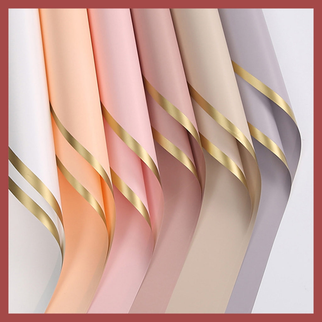 

Flower Wrapping Paper List Gold Kertas Bunga List Gold Tebal KB6135
