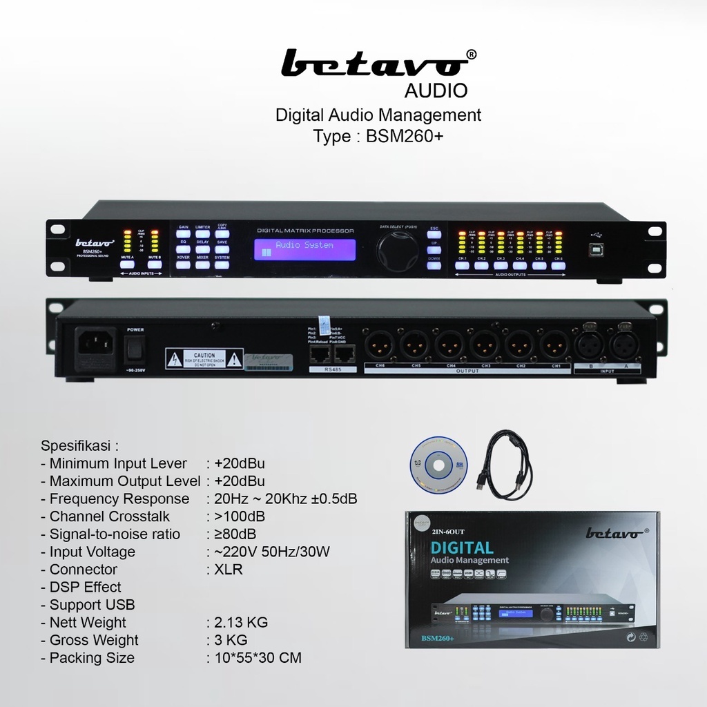 BETAVO BSM 260+ Professional Digital Audio Management BSM260 +