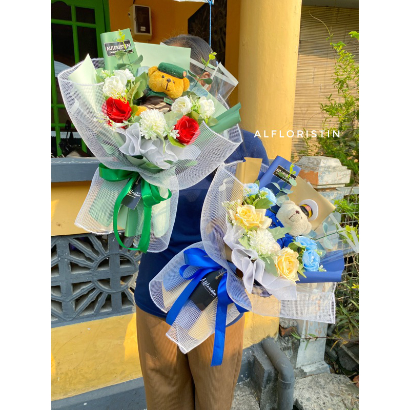 Moonmarket Buket Boneka Profesi / Bucket Pelantikan Polisi Tentara Tni Ad Al Au Dokter Pelaut