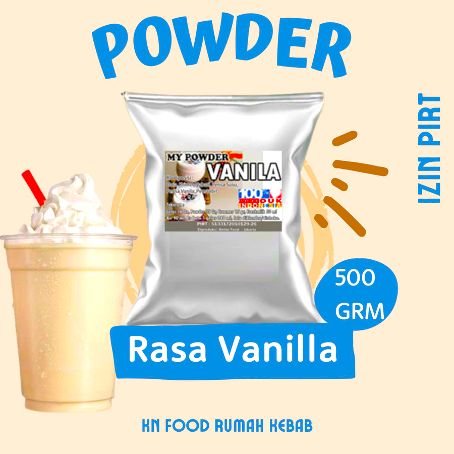

Bubuk Minuman Rasa Vanilla Bubble drink Powder drink Vanila 500gram