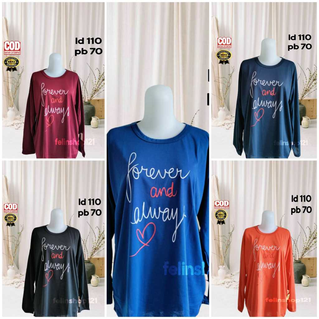 Lengan panjang / Jumbo ibu-ibu / Jumbo wanita / Atasan wanita / kaos wanita / blus wanita / oblong w