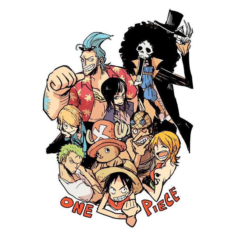 Sablon Setrika Baju DTF Anime ONEPIECE Luffy Mudah ditempel