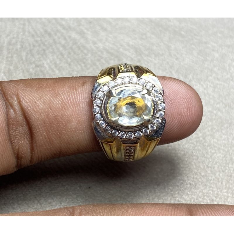 batu aquamarine beryl cincin natural aquamarine beryl ring batu aquamarine