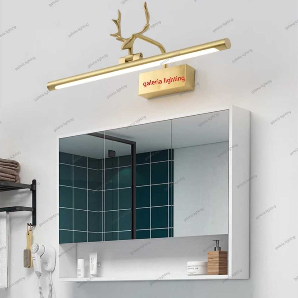 Lampu dinding minimalis wastafel lukisan model rusa tipe 860800/1W GD
