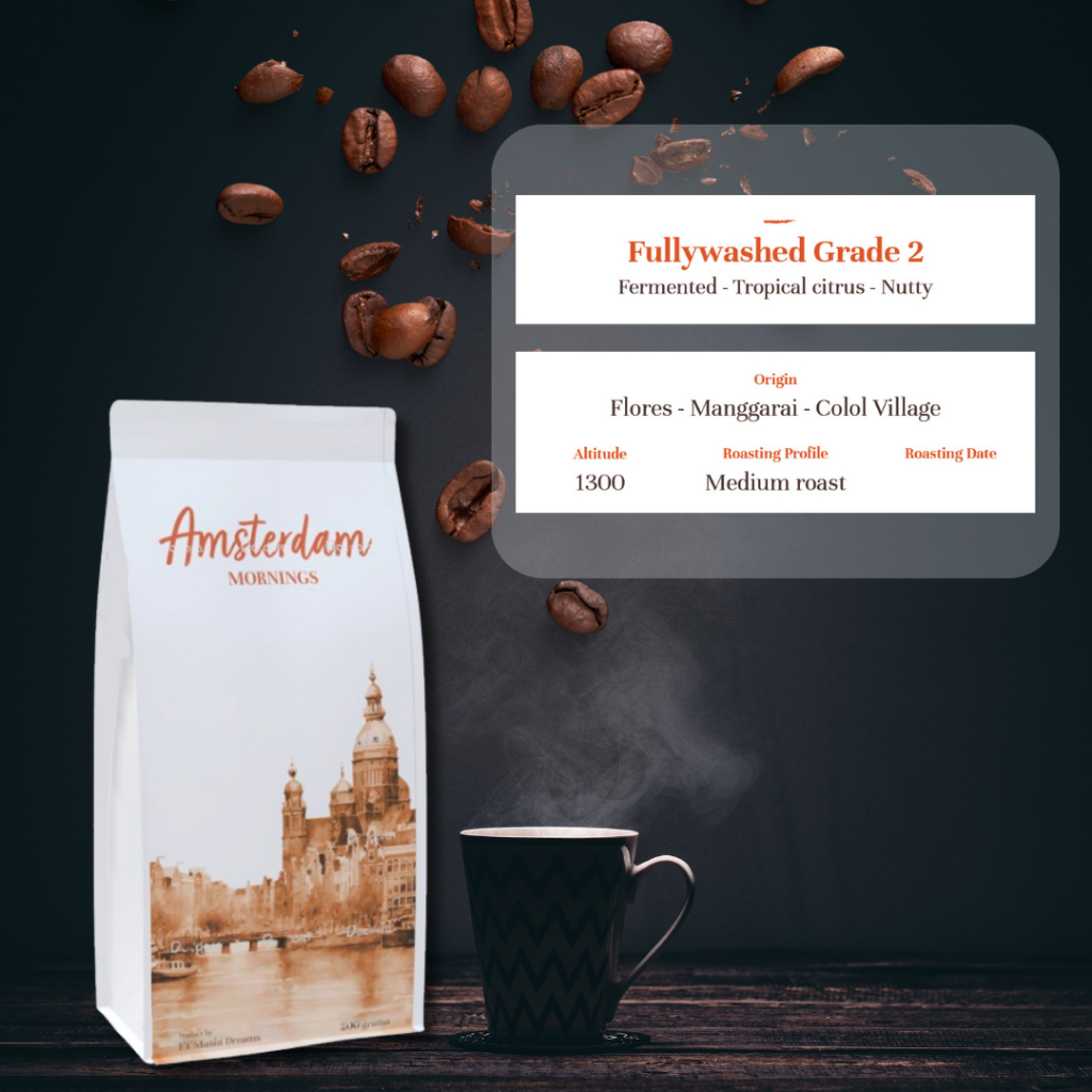 

Amsterdam Mornings Arabica Coffee 200 gram | Fully Washed Grade 2