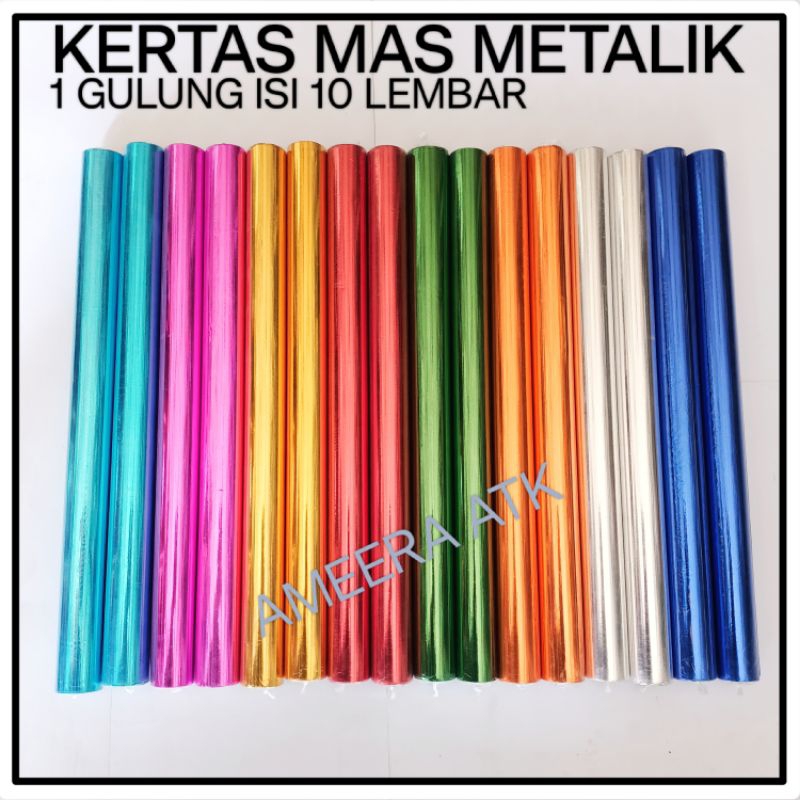

1 Gulung Kertas Emas / Kertas Metalik Isi 10 Lembar
