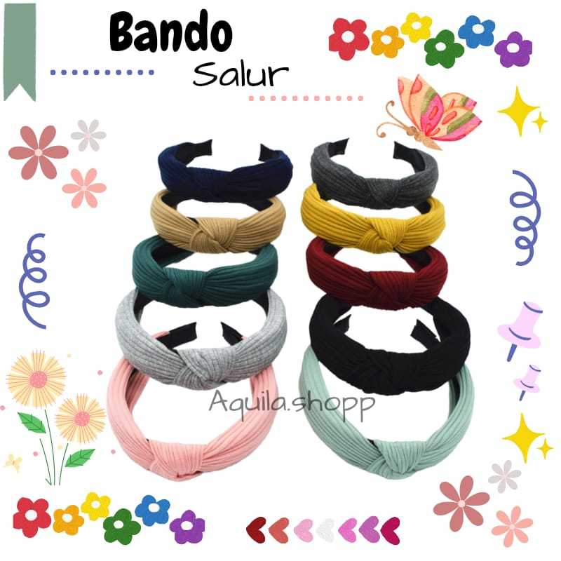 Bando Wanita Polos / Bandana Wanita Murah / Bando Polos Bando Simpul Aksesoris Rambut Wanita / Bando