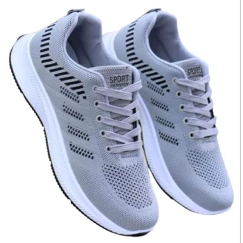 sepatu sneaker sepatu pria dan wanita garis 3