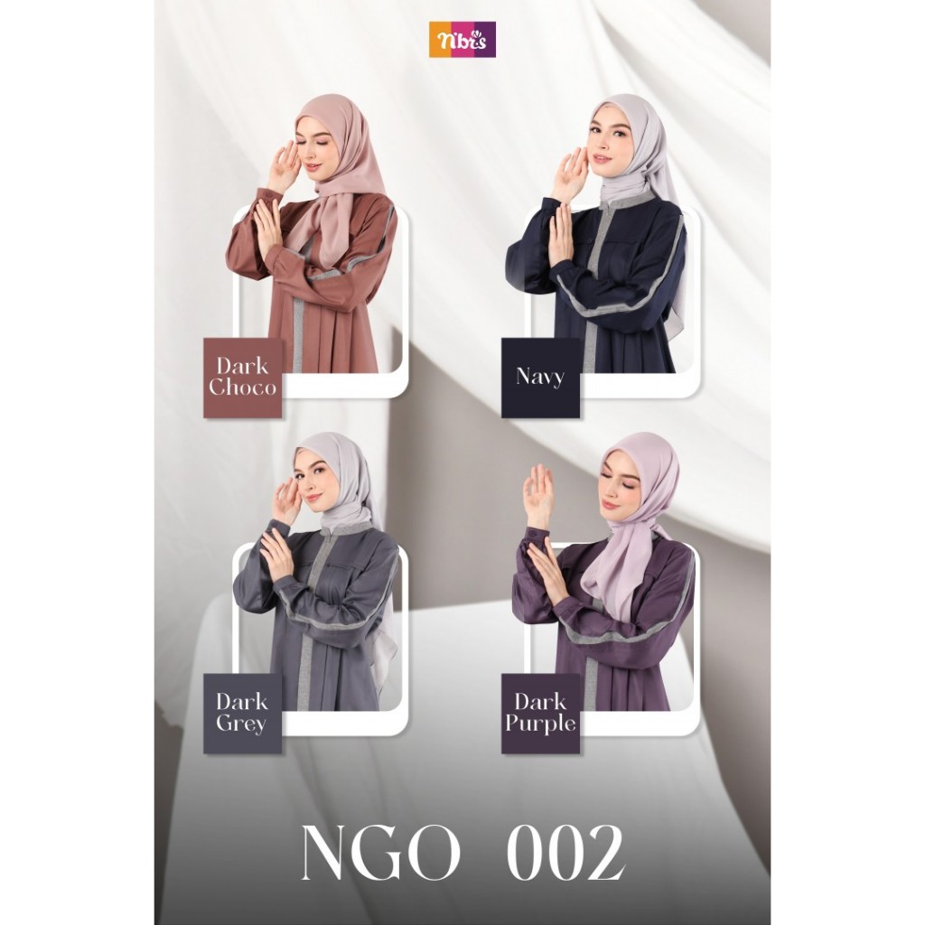 BAJU GAMIS POLOS BY NIBRAS ORI / GAMIS DEWASA NIBRAS NGO 002 TERBARU / GAMIS SIMPLE POLOS ELEGAN BY 