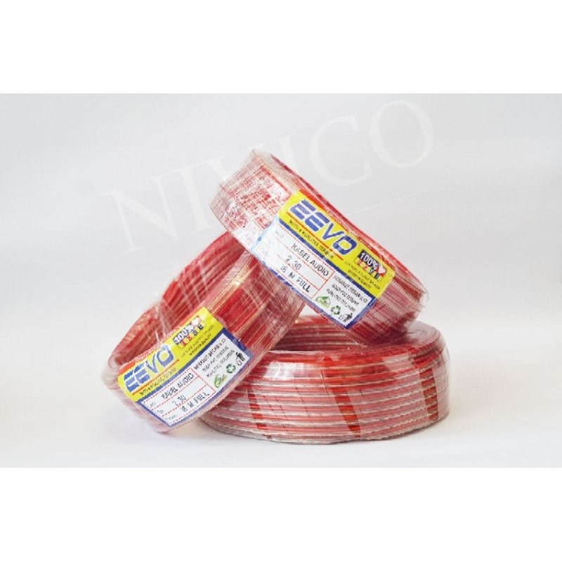 Kabel serabut AUDIO speaker kabel transparan ZEVO (2X30) 18 M SUPERIOR QUALITY