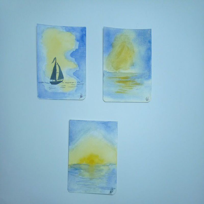 

Mini seascape Watercolor by Daniel Alexander