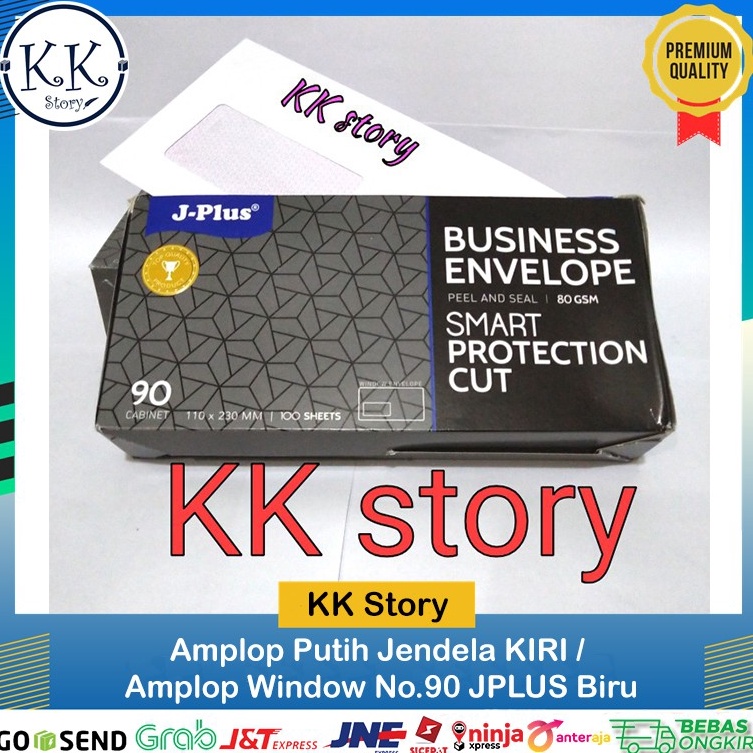 

Baru Amplop Putih Jendela KIRI Amplop Window No9 JPLUS Biru 6R