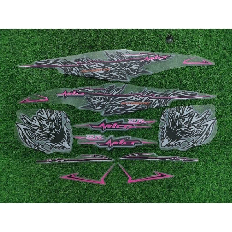 Striping Stiker Mio soul GT 115 Transparan Motif Design Dragon