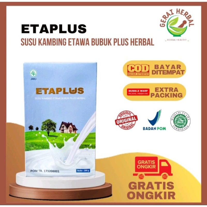 

ETAPLUS SUSU KAMBING ETAWA BUBUK PLUS HERBAL OBAT MINUMAN UNTUK MENJAGA KESEHATAN DAYA TAHAN IMUNITAS