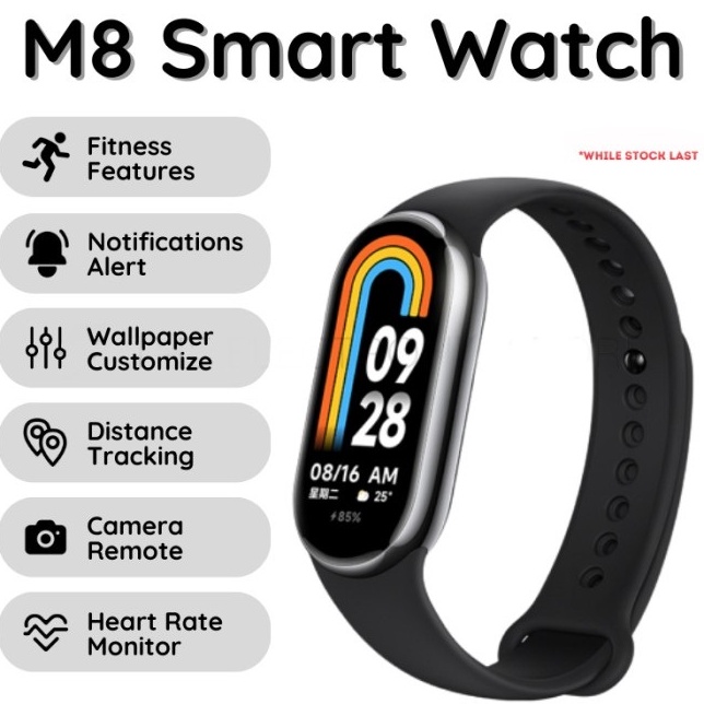 Qac Garansi  Smartband 8 7 Smartband M7 M8 Jam Tangan Pria Wanita Digital SmartWatch Smartband water