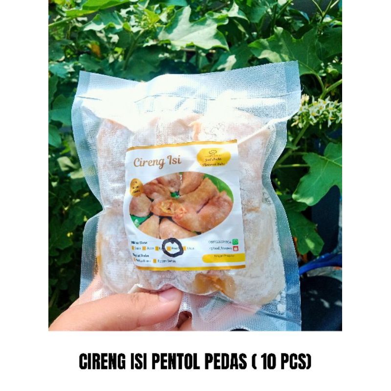 

1pack (10pcs) Cireng Isi Pentol Pedas / makan beku / handmade/ Aneka Frozen food / Pentol