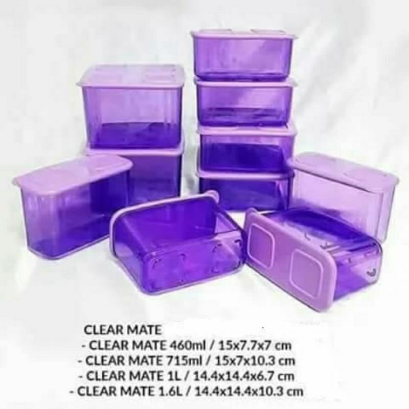 TUPPERWARE Clear Mate Purple series/ Clear mate Ungu/ Toples tupperware/toples kristal cantik