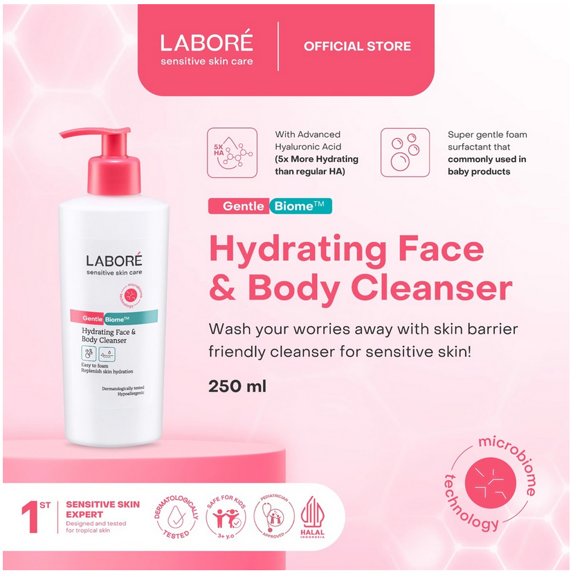 LABORE GentleBiome Hydrating Face &amp; Body Cleanser (250ml)