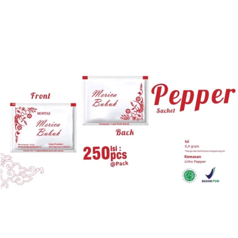 

Merica Bubuk is 250 Sachet