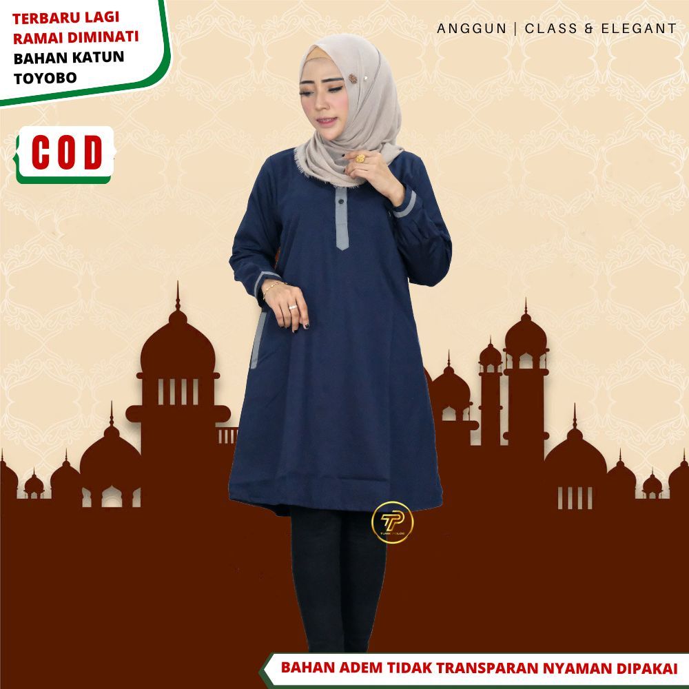 Baju Atasan Tunik Tunic Wanita Remaja santri putri Bahan Katun Toyobo Premium Terbaru kekinian B14