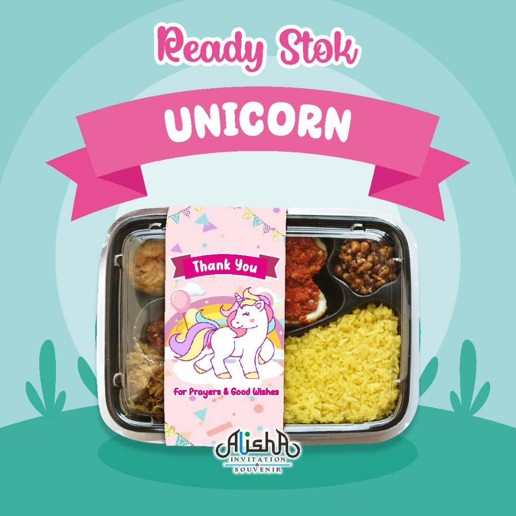 

[READY STOK] Paperbelt Bento Launch Box / Kertas Belt Kotak Makan untuk Ultah Aqiqah Khitan Syukuran Hajatan Lucu