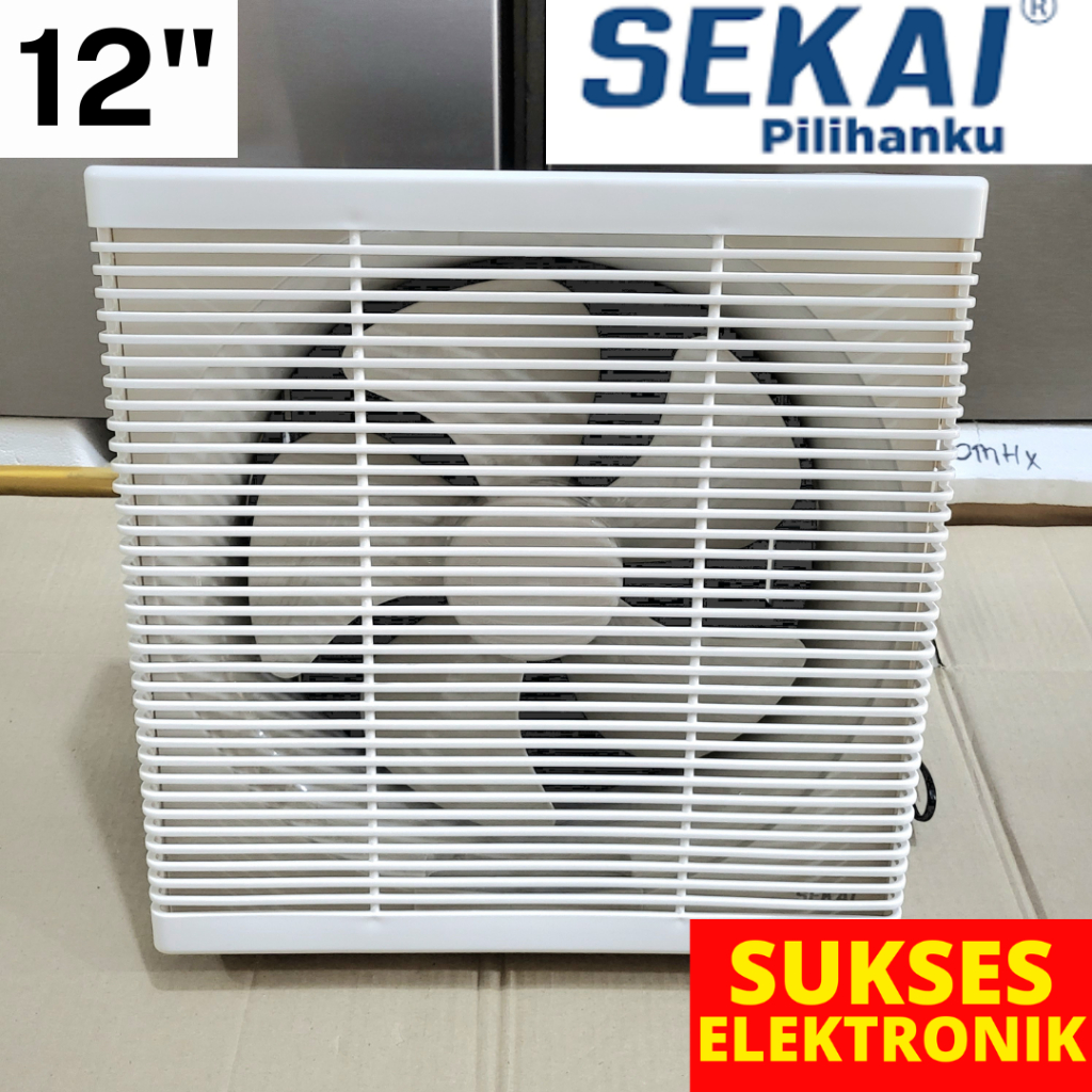 Kipas Exhaust 2 Arah SEKAI 12 IN / Kipas Penghisap Bau Dapur Kamar Mandi Blower Exsos Eksos 12Inch 1