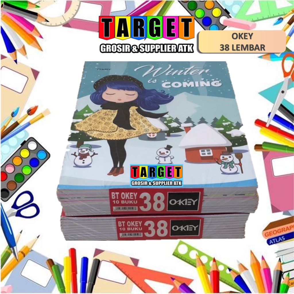 

H7Y BUKU TULIS OKEY BY KIKY 38 LEMBAR / SETARA SIDU SINAR DUNIA (10 buku)
