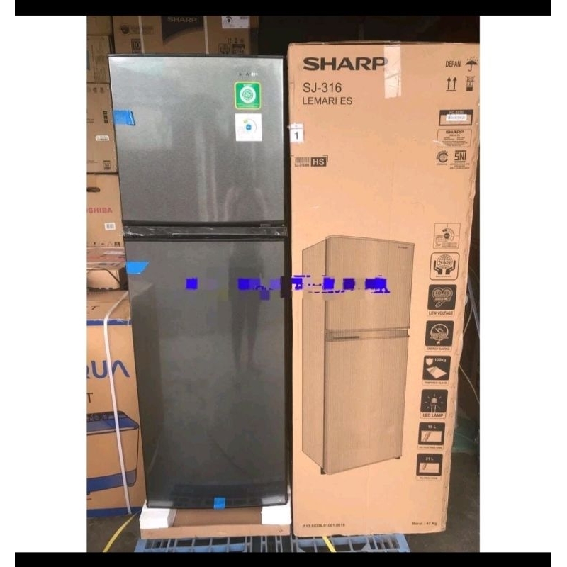 KULKAS SHARP 316MN HS KULKAS 2PINTU TERBARU LOW WATT