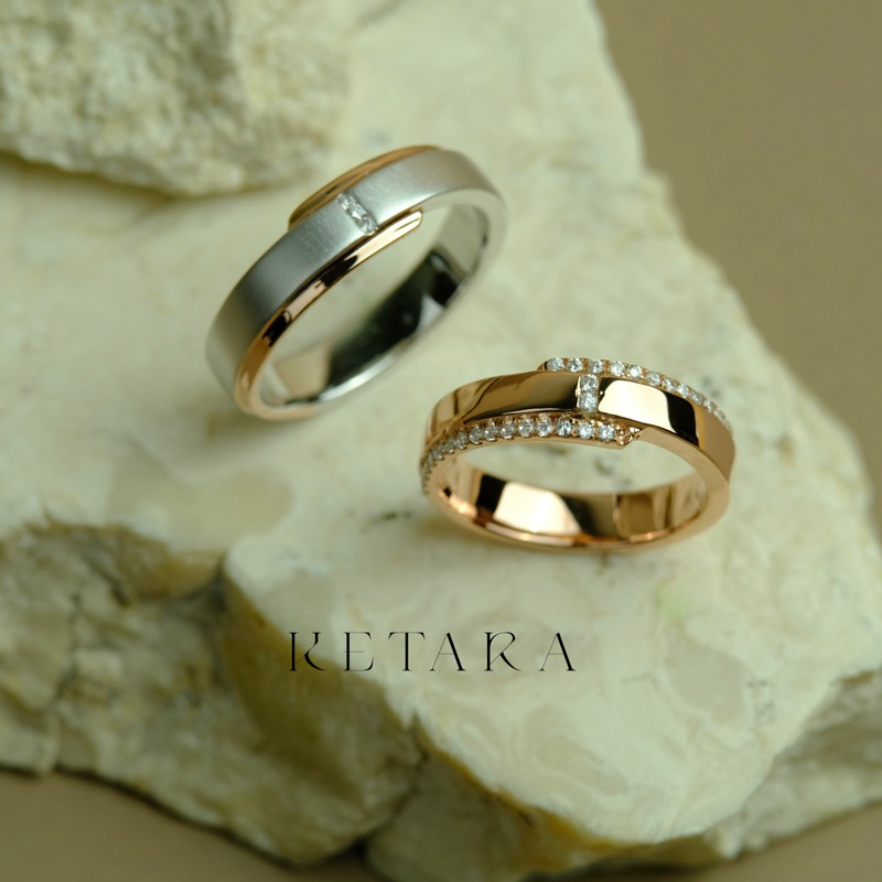 Cincin Kawin Tunangan Cincin Tunangan Cincin Couple Perak Silver Ketara Jewelry