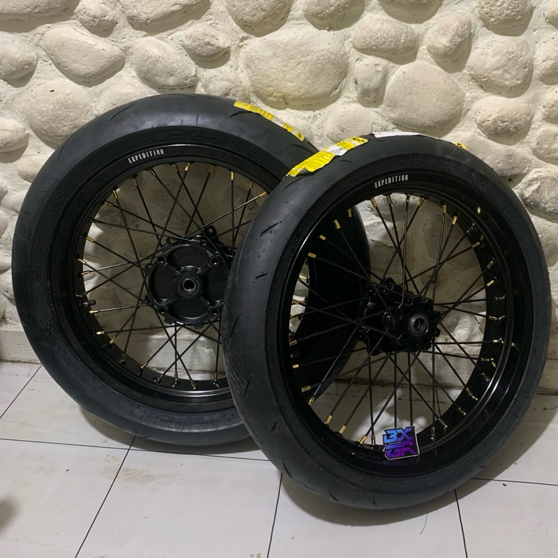 BANSET SUPERMOTO HONDA CRF 150 L BAN DUNLOP SPORTMAX ALPHA JAPAN