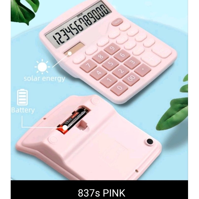 

Kalkulator 837-S / 12digit / 2Warna (Biru)/(Pink)/2 Power Energy/118steps