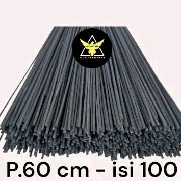 Ruji Sangkar Bambu Warna Hitam // Ukuran Diameter 2 mm Panjang 60 cm