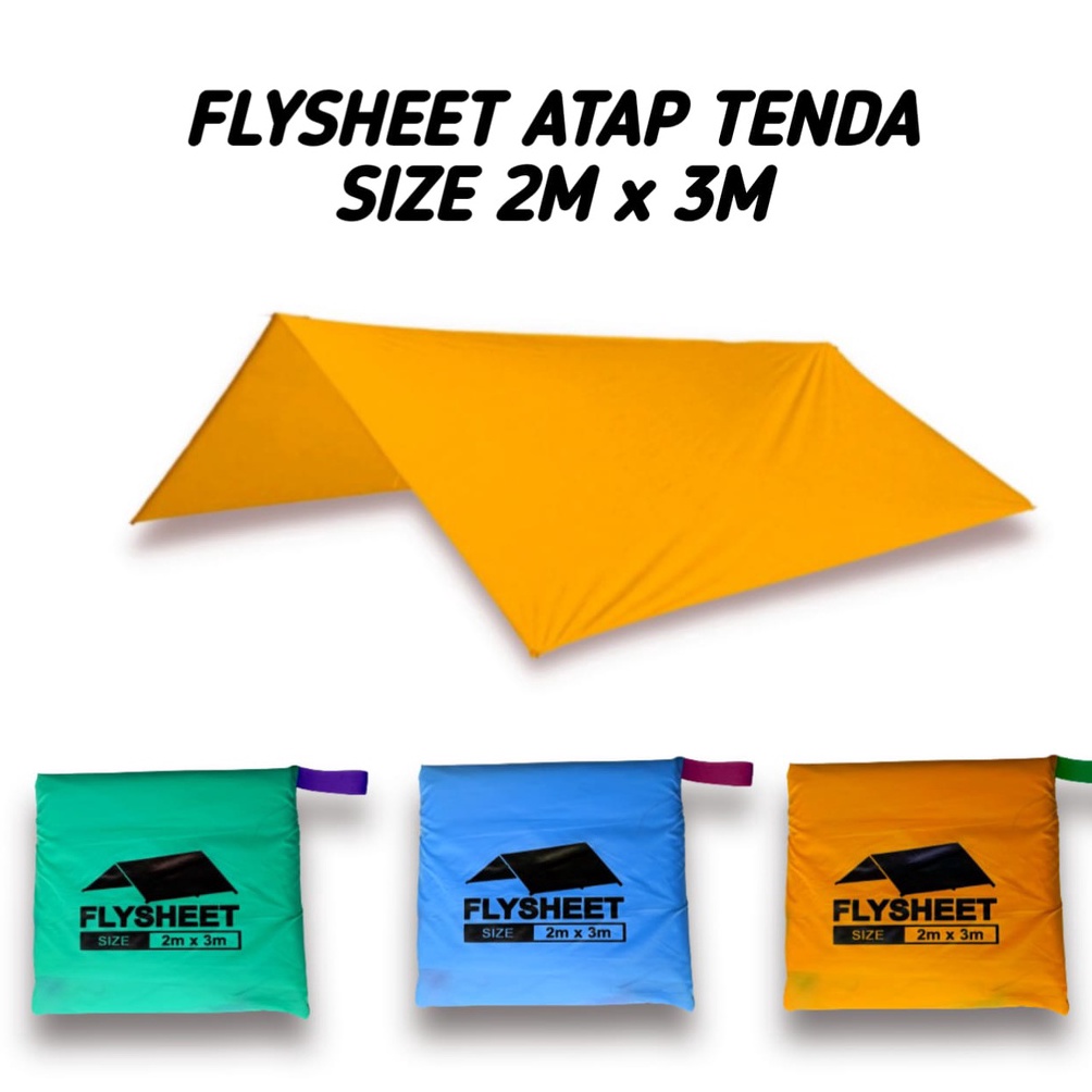 Ready Flysheet BUSHCRAFT Trapteen 2 M x 3 M atap tenda waterproof Atap tenda flysheet anti air plesi