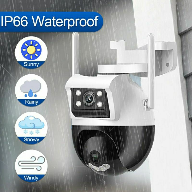New IP kamera CCTV Dual Camera V380 16MP ganda lensa ganda PTZ Outdoor waterproof