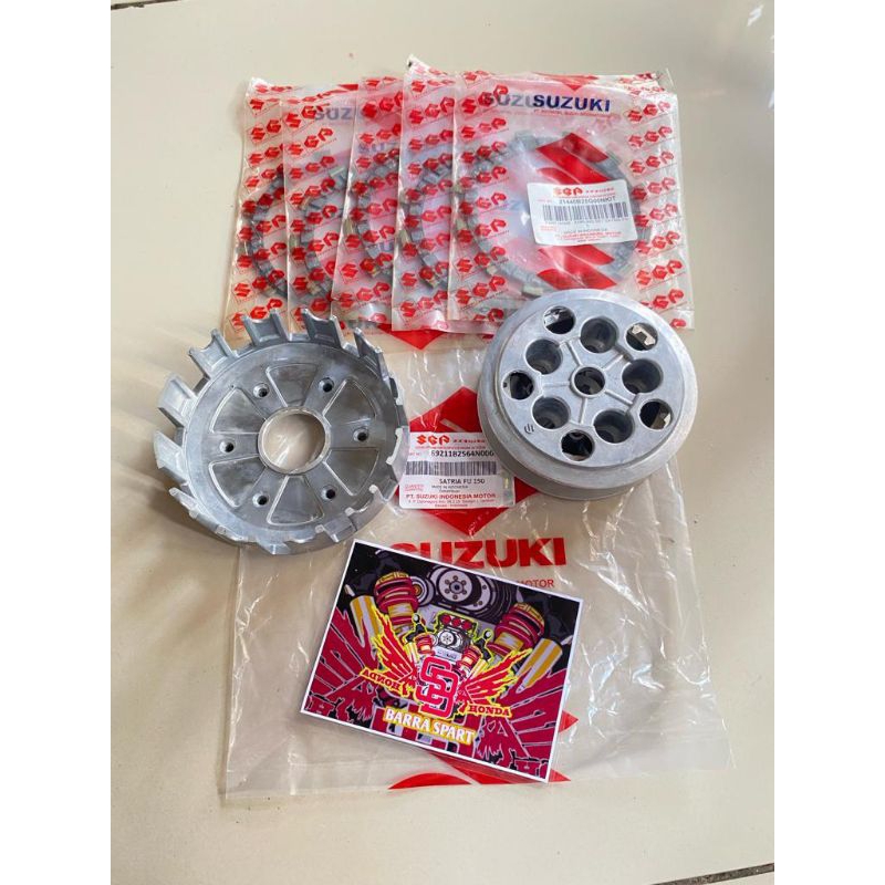 RUMAH KOPLING LAWAN KAKI 5+RUMAH KOPLING+PLAT KOPLING SUZUKI SATRIA FU 150 OLD SATRIA FU 150 NEW SGP
