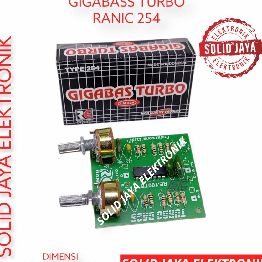 KIT GIGABASS LM324 GIGA BASS BAS LM 324 PENAMBAH BASS LOW 2 POTENSIO RANIC 254 r Kualitas Premium Te