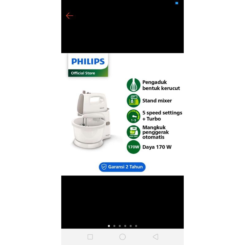Promo Mixer Philips HR1559/50 Pengocok Adonan Kue/Roti