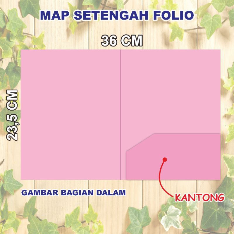 Map 1/2 Folio Manila Cetak Satu Warna Custom